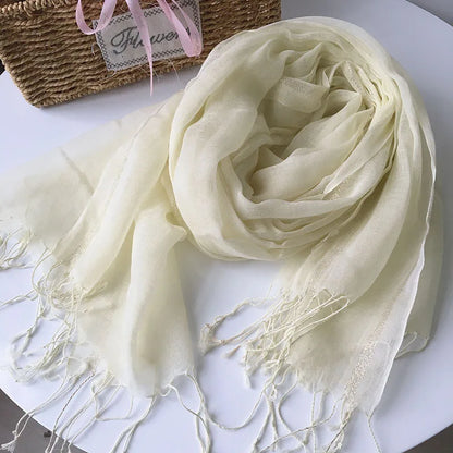 cotton linen light women Scarf Fashion Long Size  Lady Wraps Solid Color Muslim Head Scarf Shawls And Wraps