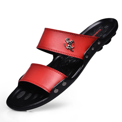 Casual Famous Brand Men Sandals outdoor Shoes Breathable Slippers Summer Flip Flops Beach Men Shoes Leather Sandalias Zapatos Ho