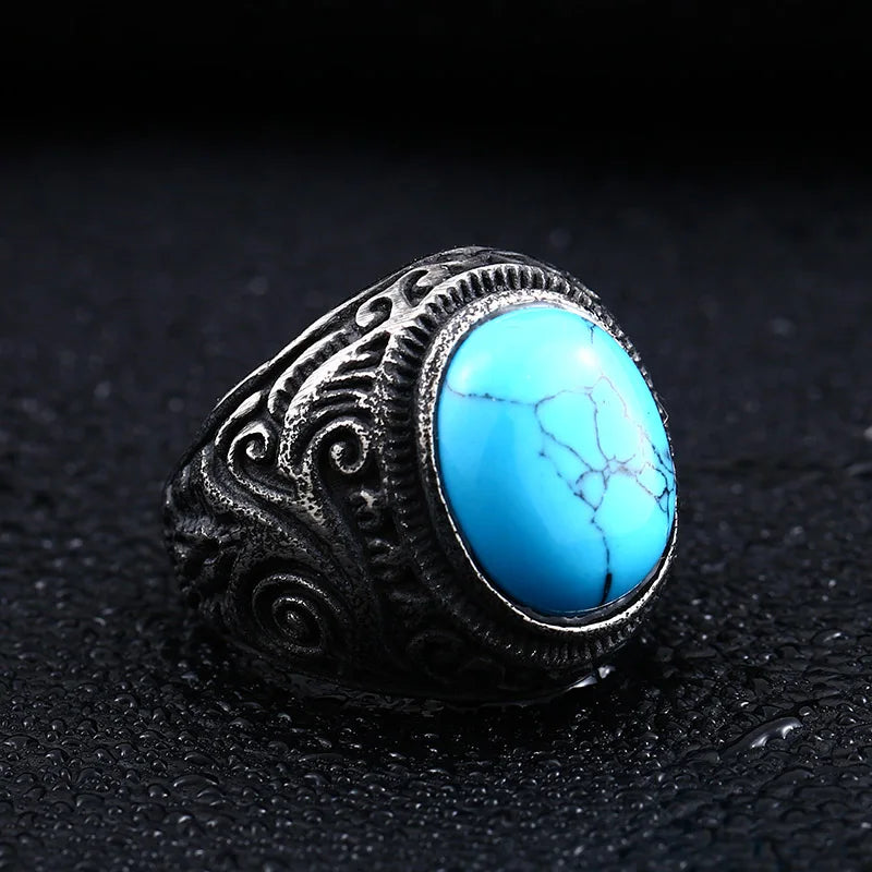 BEIER Vintage Man Boy Oval Tiger Eye Brown Stones Ring in Stainless Steel Jewelry Mens Accessories Anel Aneis BR8-699