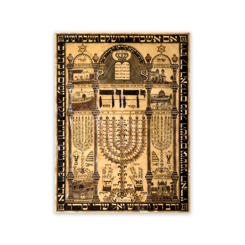 The 72 Names of God and their Divine Qualities Print Kabbalah Poster Healers Gifts Meditation Wall Art Picture Canvas Painting