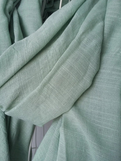 Autumn and Winter Cotton Blend Solid Scarfs For Ladies 75*190 Cotton Hijab Scarf