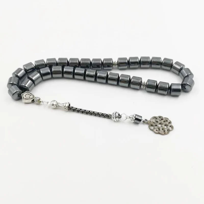 Tasbih Natural hematite stone promotes blood circulation misbaha 33 beads muslim bracelet islamic gift accessoriy turkey jewelry