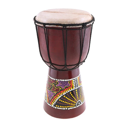 4 Inch / 6 Inch / 8.5 Inch Professional African Djembe Drum Colorful Wood Good Sound Traditional Musical Instrument