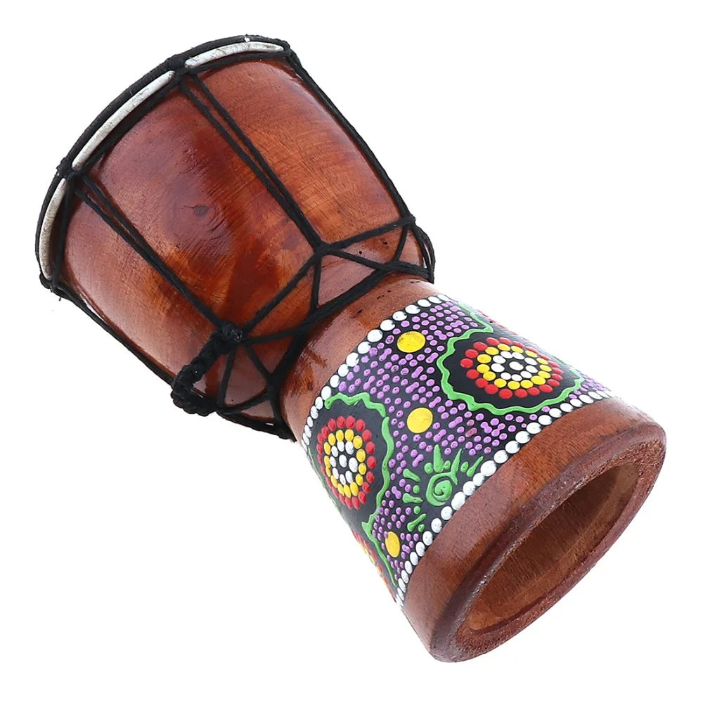 4 Inch / 6 Inch / 8.5 Inch Professional African Djembe Drum Colorful Wood Good Sound Traditional Musical Instrument