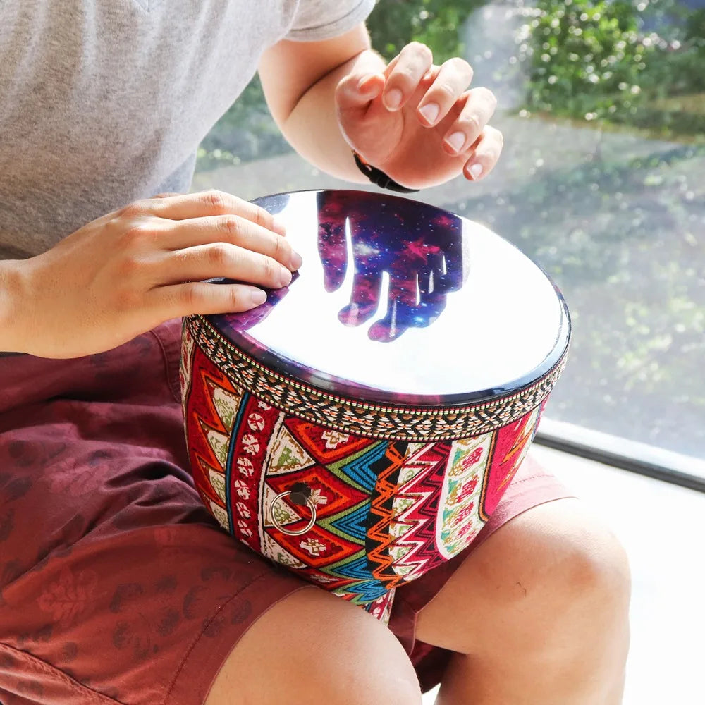 4 Inch / 6 Inch / 8.5 Inch Professional African Djembe Drum Colorful Wood Good Sound Traditional Musical Instrument
