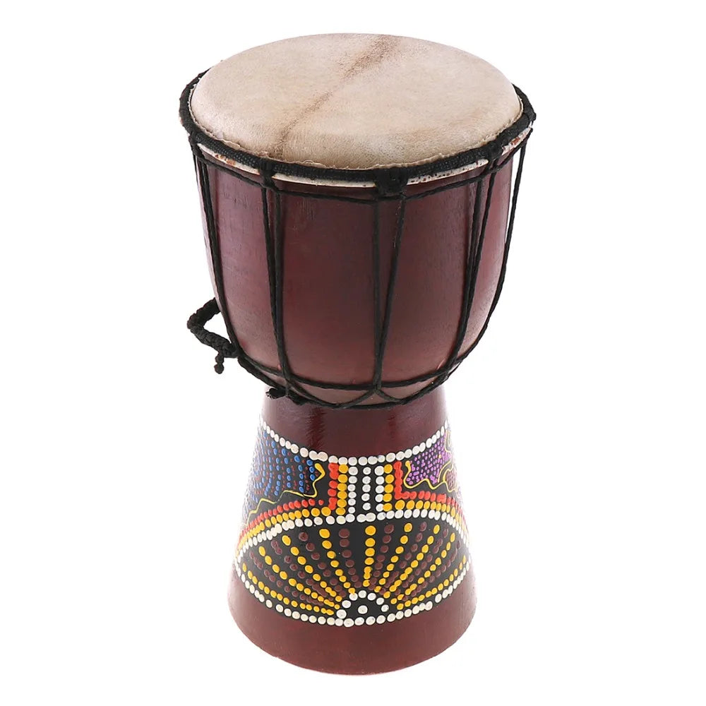 4 Inch / 6 Inch / 8.5 Inch Professional African Djembe Drum Colorful Wood Good Sound Traditional Musical Instrument