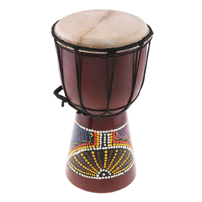 4 Inch / 6 Inch / 8.5 Inch Professional African Djembe Drum Colorful Wood Good Sound Traditional Musical Instrument
