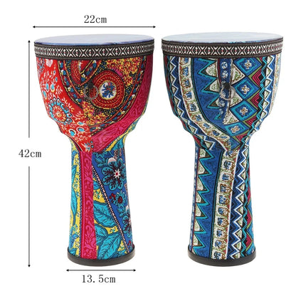 4 Inch / 6 Inch / 8.5 Inch Professional African Djembe Drum Colorful Wood Good Sound Traditional Musical Instrument