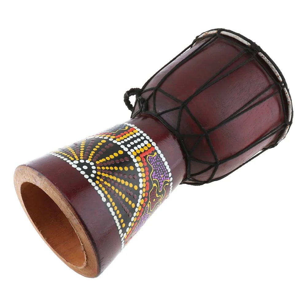 4 Inch / 6 Inch / 8.5 Inch Professional African Djembe Drum Colorful Wood Good Sound Traditional Musical Instrument