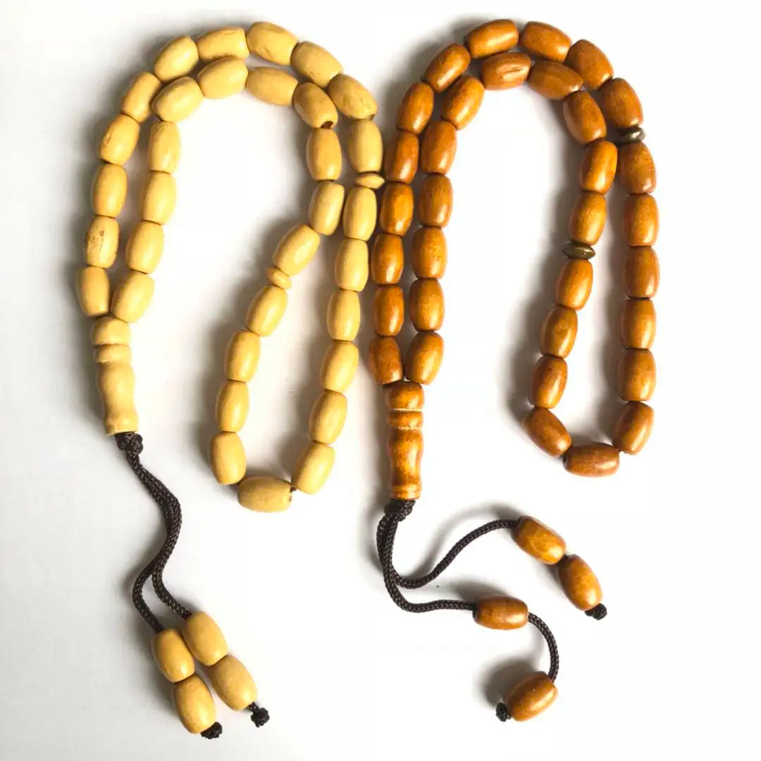wholesale 33 wooden Islamic prayer bead,  muslim beaded rope with  light brown color available