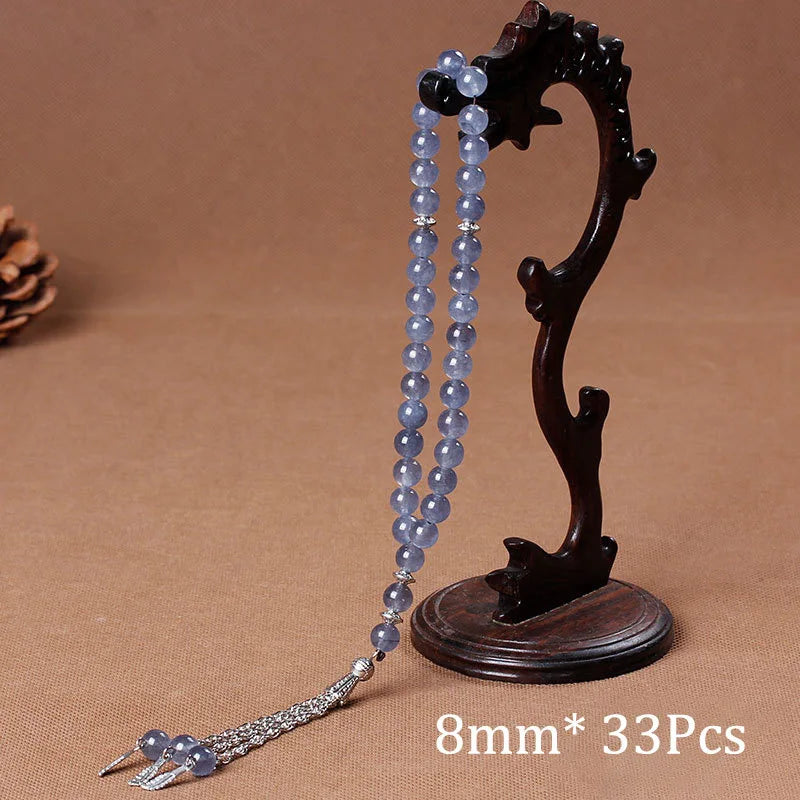 Islamic Tasbih Muslim Rosary Beads 33 Prayer Rosary For Men Bracelet For Men Accessory Natural Stone Agates Handmade Turkey