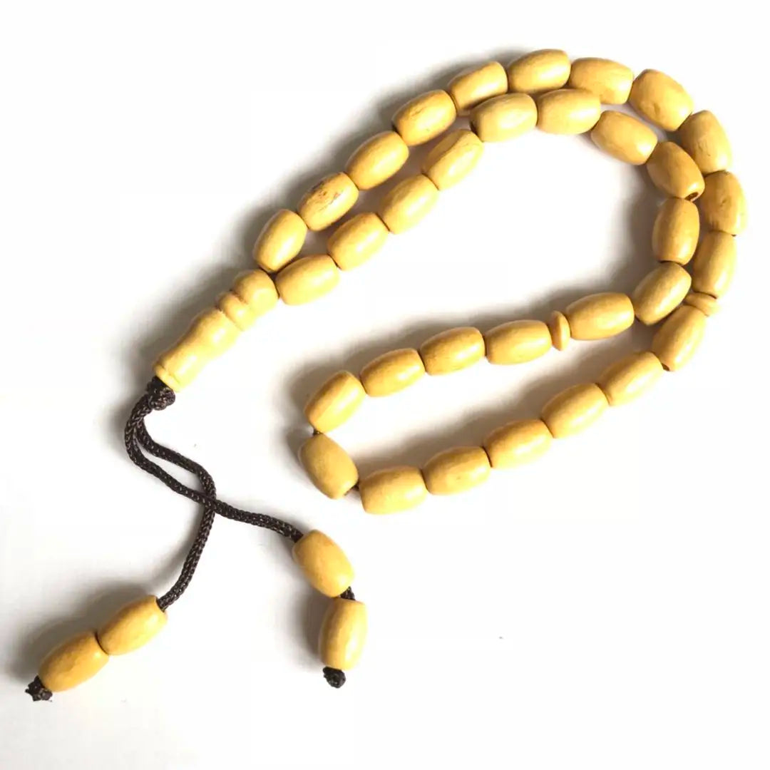 wholesale 33 wooden Islamic prayer bead,  muslim beaded rope with  light brown color available