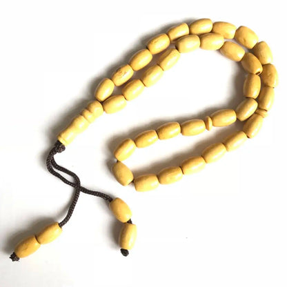 wholesale 33 wooden Islamic prayer bead,  muslim beaded rope with  light brown color available