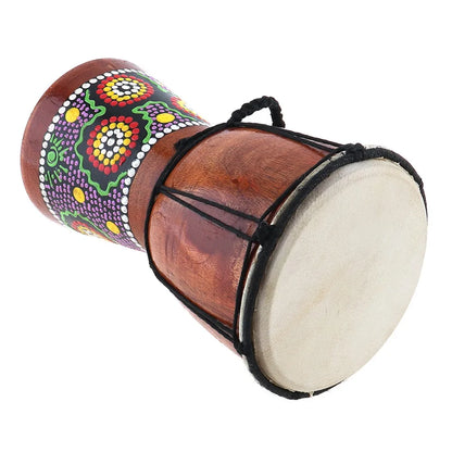4 Inch / 6 Inch / 8.5 Inch Professional African Djembe Drum Colorful Wood Good Sound Traditional Musical Instrument