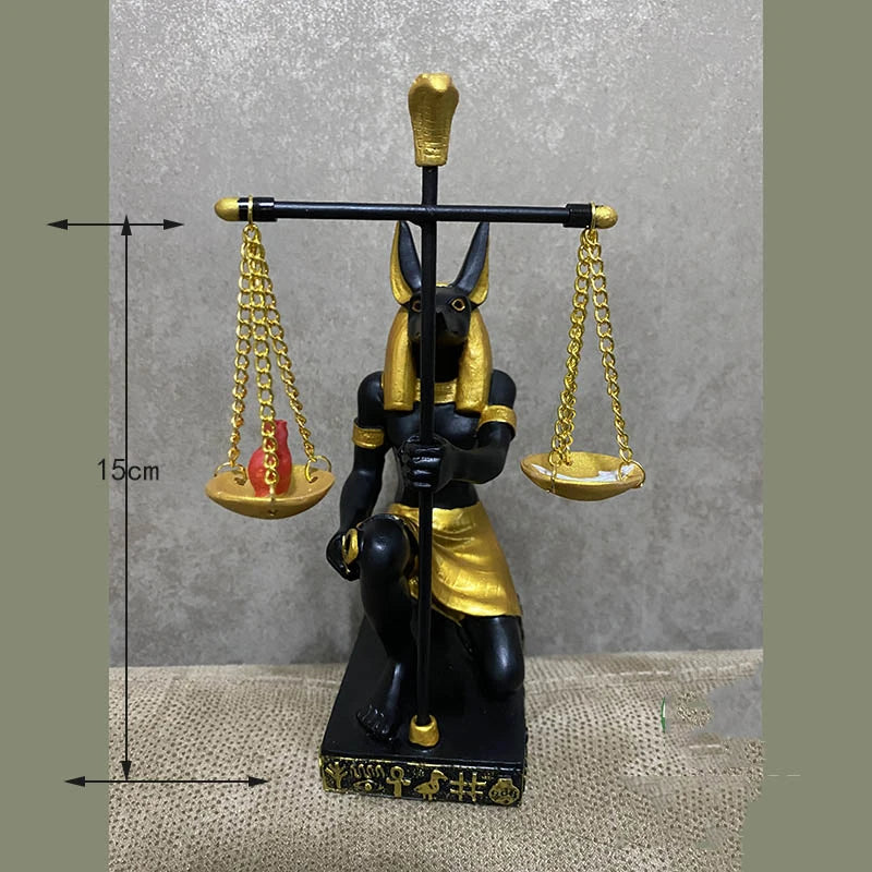 Anubis Fair Scale Statue – Egyptian Jackal God of Justice for Study Room Decor