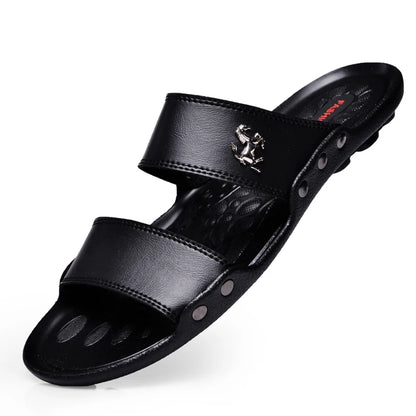 Casual Famous Brand Men Sandals outdoor Shoes Breathable Slippers Summer Flip Flops Beach Men Shoes Leather Sandalias Zapatos Ho