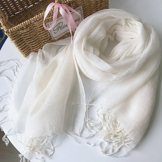 The Cotton Linen Shawl – Light, Breathable, and Effortlessly Elegant