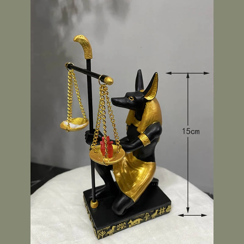 Anubis Fair Scale Statue – Egyptian Jackal God of Justice for Study Room Decor