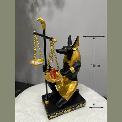 Anubis Fair Scale Statue – Egyptian Jackal God of Justice for Study Room Decor