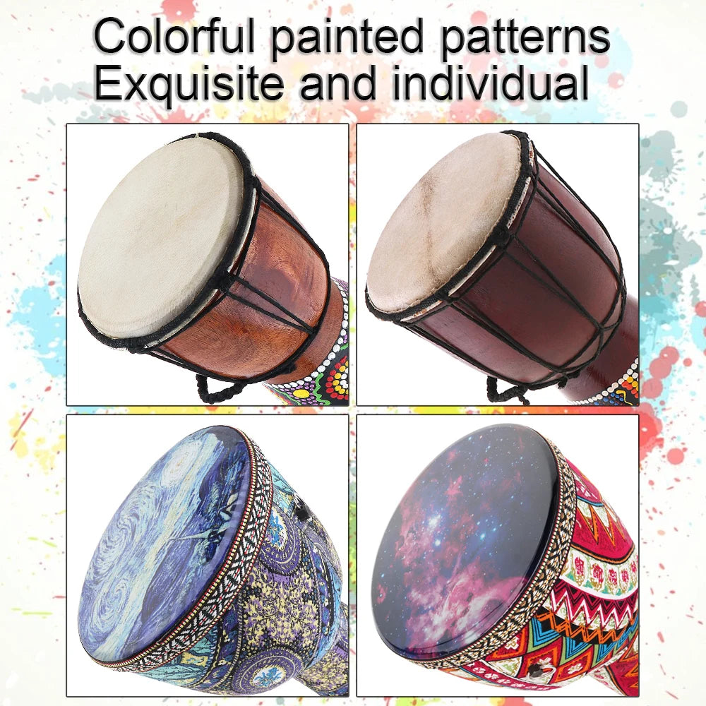 8  Inch  Professional African Djembe Drum Wood Good Sound Traditional Musical Instrument