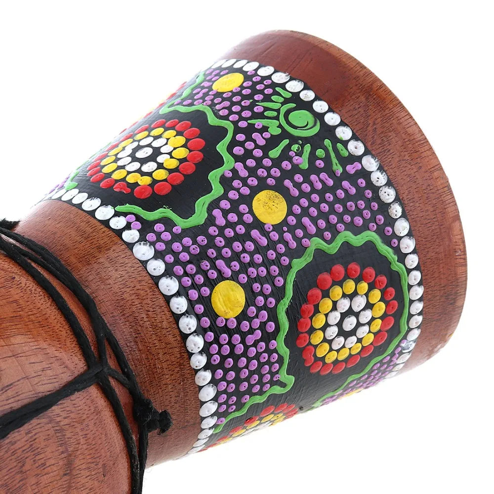 4 Inch / 6 Inch / 8.5 Inch Professional African Djembe Drum Colorful Wood Good Sound Traditional Musical Instrument