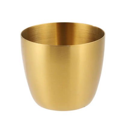 Stainless Steel Cup Stackable Water Coffee Cup Small Portable Wide Mouth Beer Tea Cup Wine Cup Mouthwash Cup