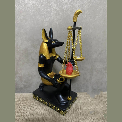 Anubis Fair Scale Statue – Egyptian Jackal God of Justice for Study Room Decor
