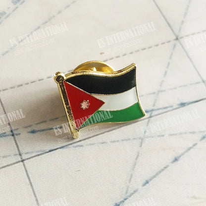Jordan Flag Embroidery Patch Set – Shield & Square Badges for Backpack & Armband
