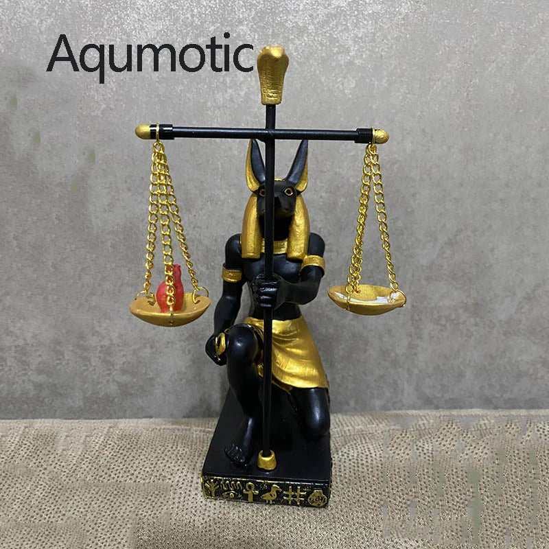 Anubis Fair Scale Statue – Egyptian Jackal God of Justice for Study Room Decor