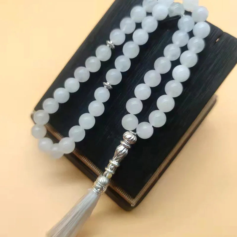 Islamic Tasbih Bracelet – 33/45 Beads Stone Prayer Beads, 8mm Masbaha Gift