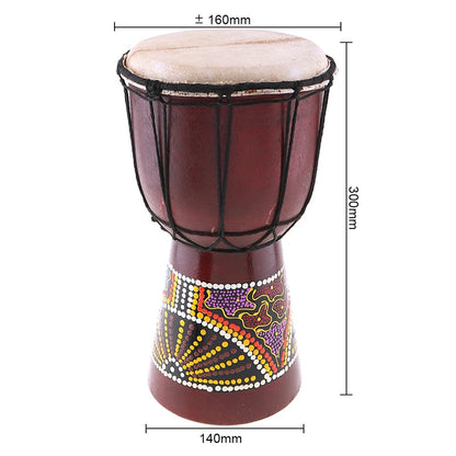 4 Inch / 6 Inch / 8.5 Inch Professional African Djembe Drum Colorful Wood Good Sound Traditional Musical Instrument