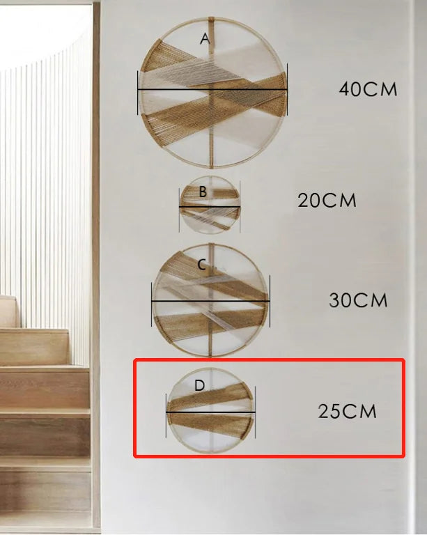 Creative Wooden Round Cotton Wall Decoration Macrame Wall Hanging Tapestry Hand Woven Nordic Simple Style For Room House Decor