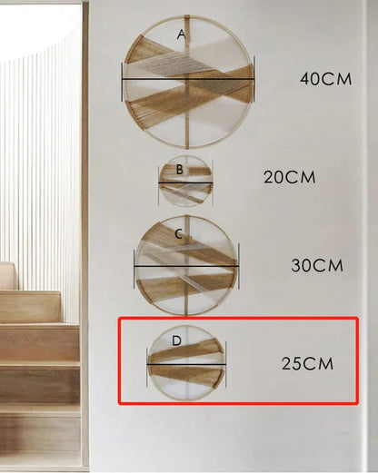 Creative Wooden Round Cotton Wall Decoration Macrame Wall Hanging Tapestry Hand Woven Nordic Simple Style For Room House Decor