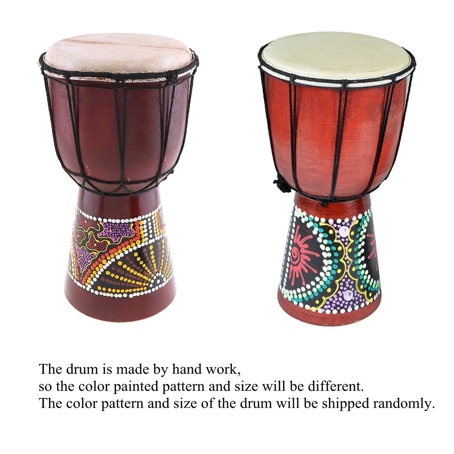 8  Inch  Professional African Djembe Drum Wood Good Sound Traditional Musical Instrument
