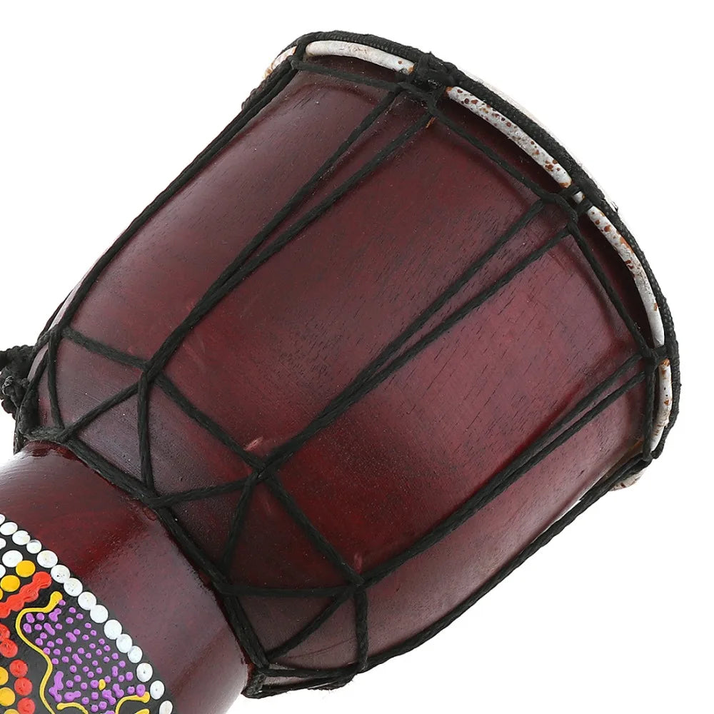 4 Inch / 6 Inch / 8.5 Inch Professional African Djembe Drum Colorful Wood Good Sound Traditional Musical Instrument