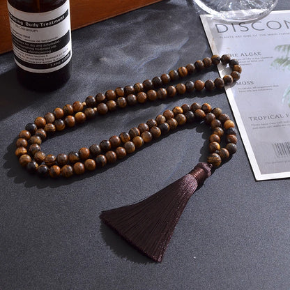 8mm Matte Amazonite,Yellow Tiger Eye,Black Onyx ,Islamic Muslim Tasbih 99 Bead Bracelet Men and Women Blessing Rosary Jewelry