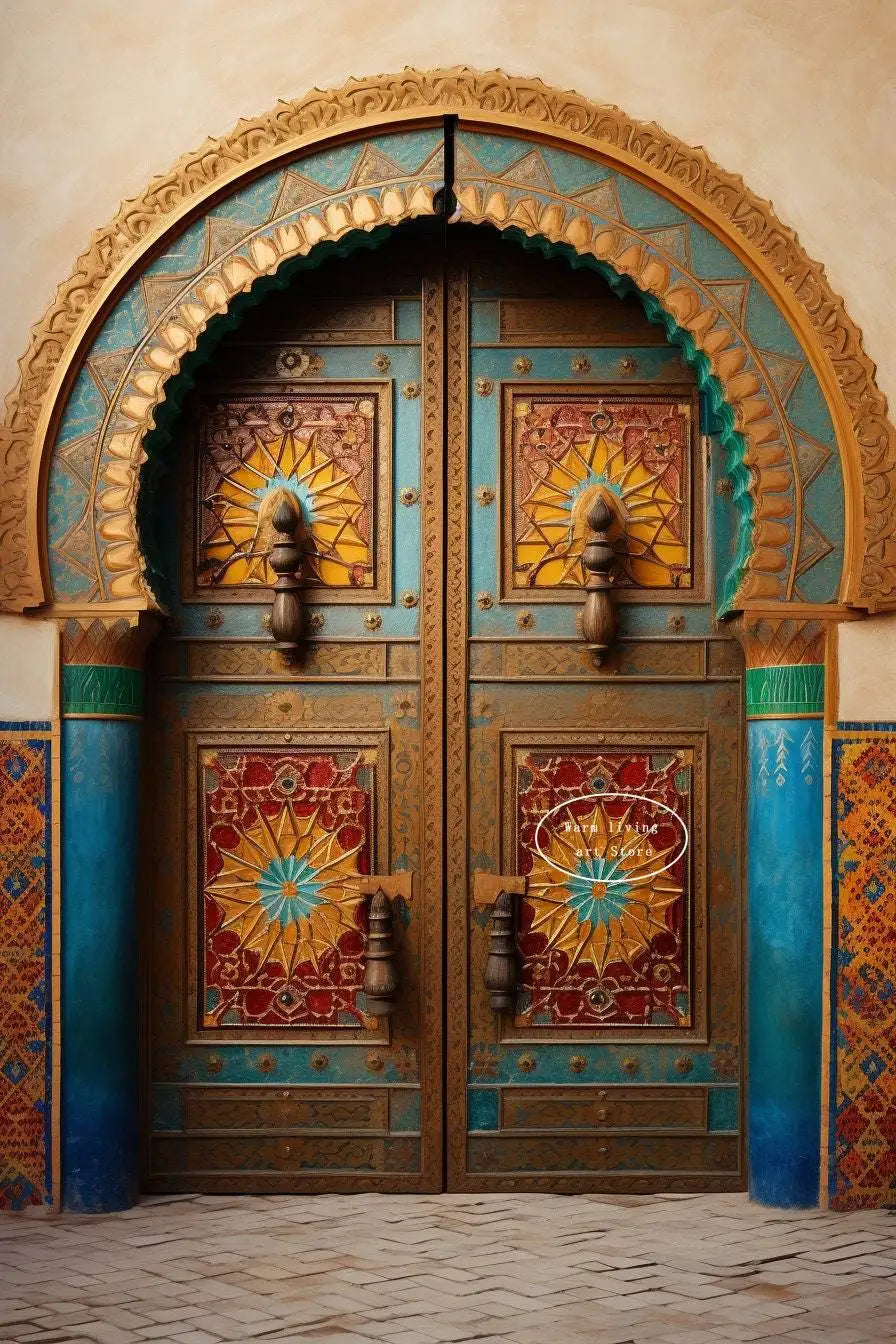 The Moroccan Door – Arabic Architecture Canvas Wall Art