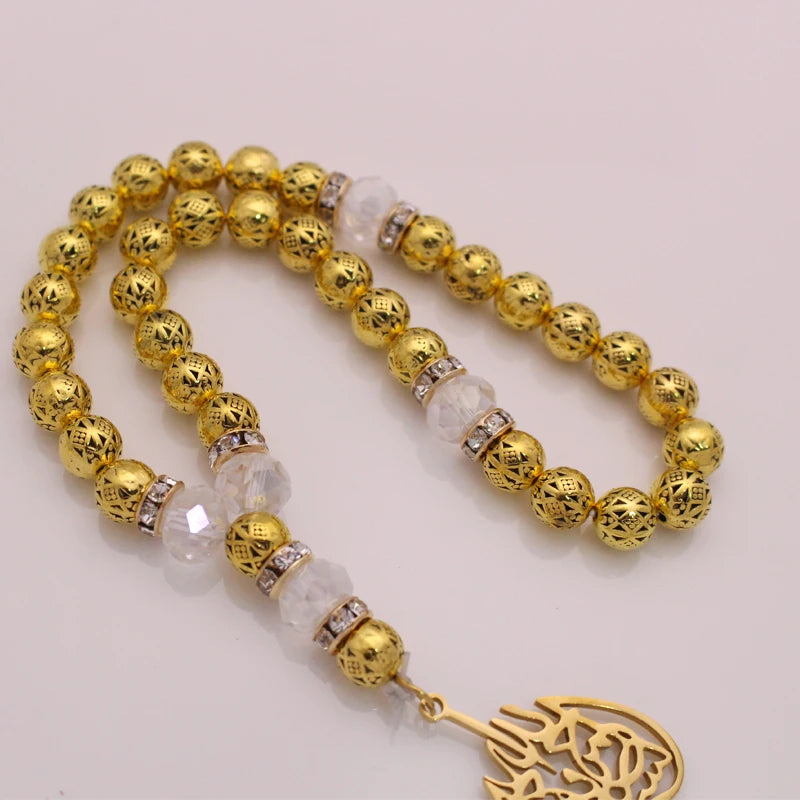 Ottoman islamic Bismillah Prayer 33 beads tasbih muslim bracelets Rosary
