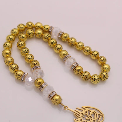 Ottoman islamic Bismillah Prayer 33 beads tasbih muslim bracelets Rosary