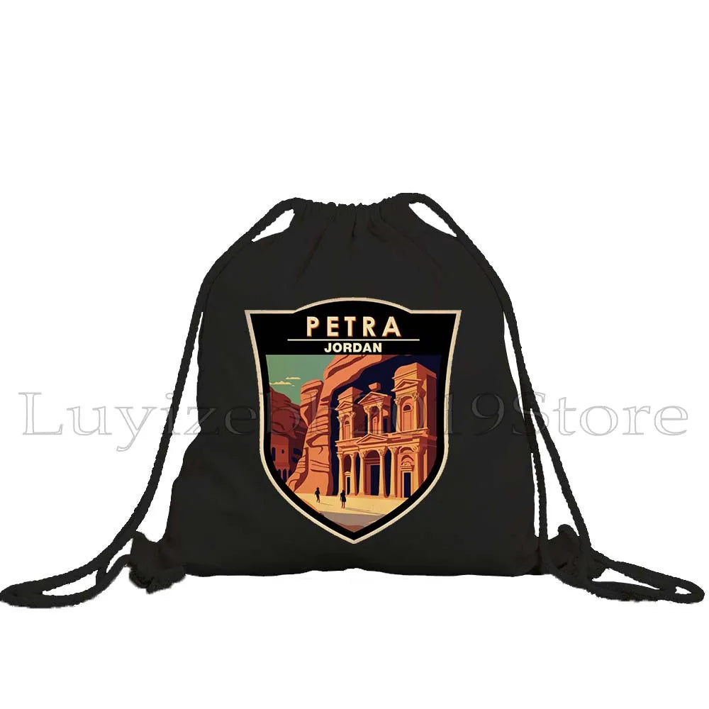 Jordan Emblem Drawstring Bag – Petra, Flag & Map Gym Sackpack