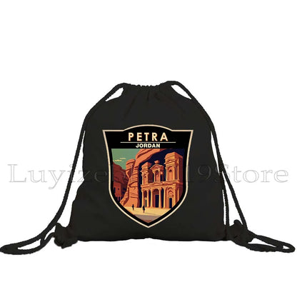 Jordan Emblem Drawstring Bag – Petra, Flag & Map Gym Sackpack