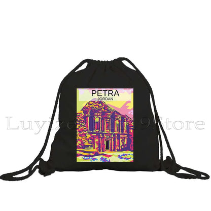 Jordan Emblem Drawstring Bag – Petra, Flag & Map Gym Sackpack