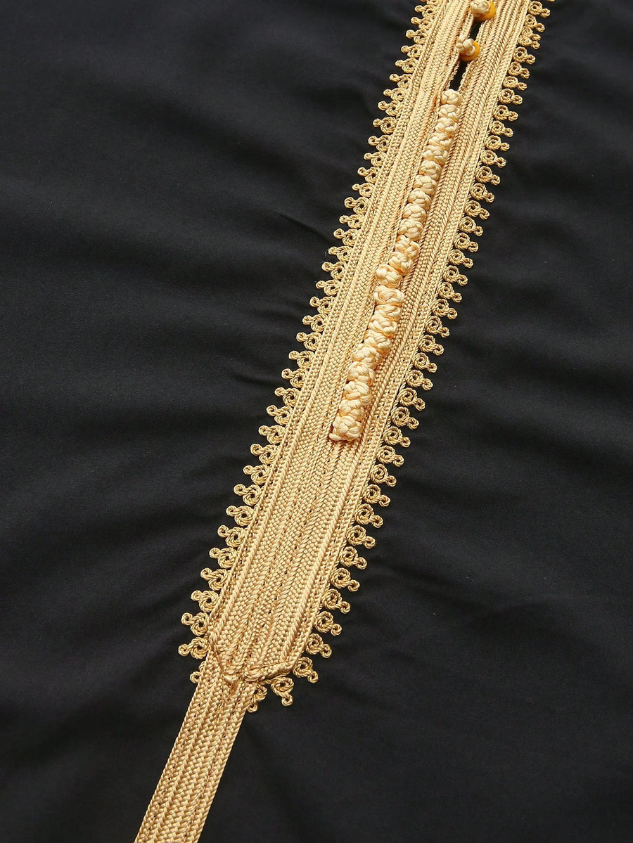 The Moroccan Gentleman – Embroidered Long-Sleeved Islamic Robe