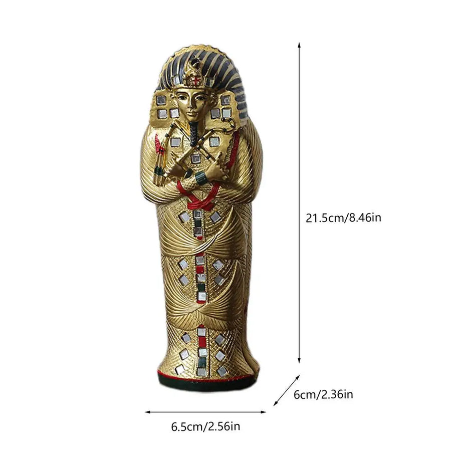 Egyptian Pharaoh, Mummy & Sphinx Collection – Mythology Statue Set for Home Decor