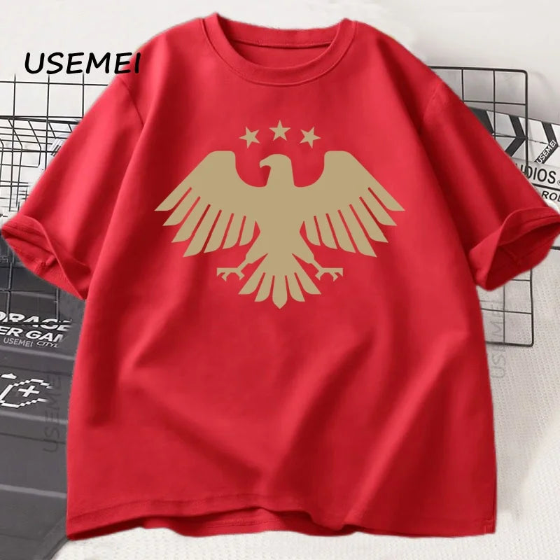 Men's T-Shirt Eagle of Syria Graphic T Shirts Casual Cotton Short Sleeve Syrian T Shirt Man Woman Streetwear Loose Tees