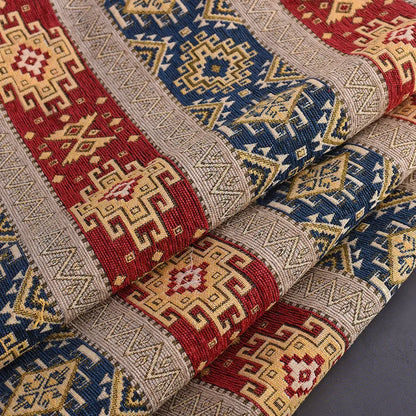 148x100cm Thickener Chenille Jacquard Sofa Fabric Cloth Stripe Luxury Anti-Slip Sofa Cover Boho Fabric Set Luggage DIY Clothing