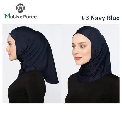 Islamic Modal Blue SPORT Hijab Abaya Hijabs For Woman Abayas Jersey Head Scarf Muslim Dress Women Turbans Instant Satin Turban