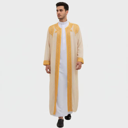 Men's Muslim Clothing Modest Fashion Abaya Thobes  for Muslim Men Modesty Dress Code Islamic Wear for Men