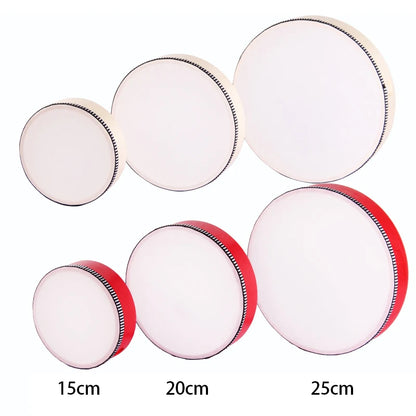 6/7/8/10 Inch Wooden Hand Drum Wood Frame Drum for Children Music Game Convenient Portable Musical Instrument Kid Percussion Toy