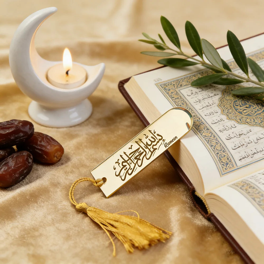 5Pcs Acrylic Bismillah Bookmark Quran Bookmark Party Decor Ramadan Mubarak Eid Al-Fitr Muslim Islamic Kareem Birthday Present